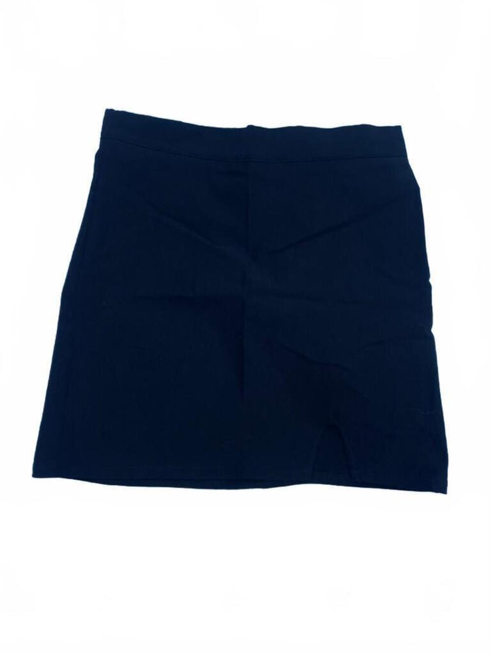 Just Quella Black Mini Skirt XS Front Slit Stretch